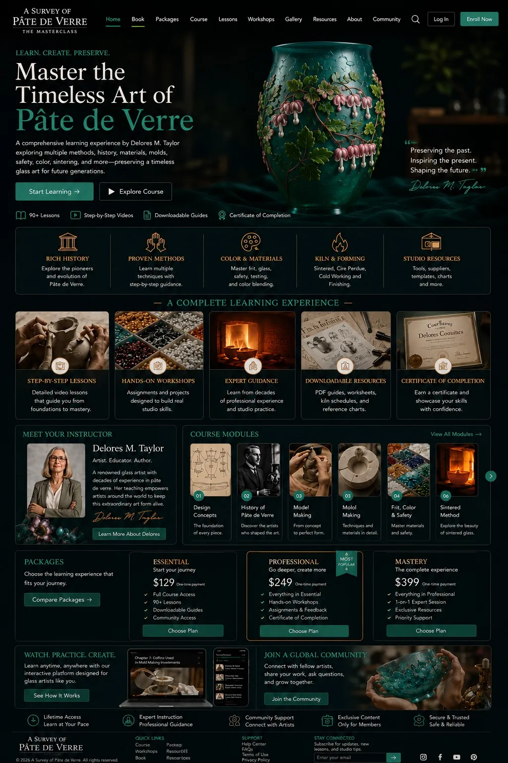 pate-de-verre-website-mockup
